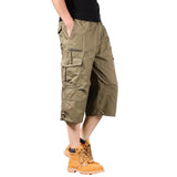 Shorts Cargo en Coton Long