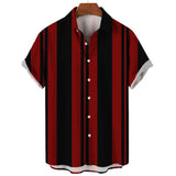 Chemise d'Été à Manches Courtes Rayée