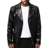 Veste en Cuir Décontractée pour Homme