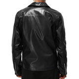 Veste en Cuir Décontractée pour Homme
