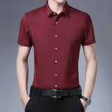 Chemise Business Casual à Manches Courtes