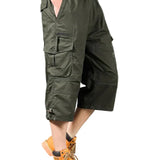 Shorts Cargo en Coton Long