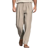 Pantalons amples en lin