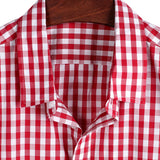 Chemise en Coton d'Été à Manches Courtes pour Homme, Couleur Unie, avec Poche et Boutons