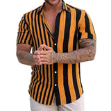 Chemise d'Été à Manches Courtes Rayée