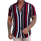 Chemise d'Été à Manches Courtes Rayée