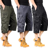 Shorts Cargo en Coton Long