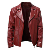 Veste en Cuir Décontractée pour Homme