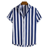 Chemise d'Été à Manches Courtes Rayée