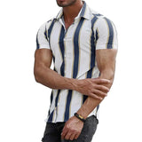 Chemise d'Été à Manches Courtes Rayée