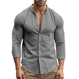 Chemise d'Été Décontractée en Coton-Lin