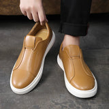 Chaussures Décontractées en Cuir Slip-On
