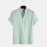 Chemise Élegante à Manches Courtes Rayée