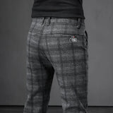 Pantalon Décontracté À Carreaux
