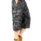Shorts Cargo en Coton Long