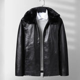 Veste en Cuir Fleece Épais