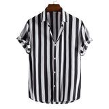 Chemise d'Été à Manches Courtes Rayée