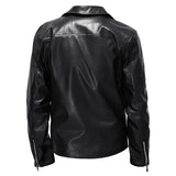 Veste en Cuir Décontractée pour Homme