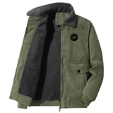 Veste en Corduroy Élégante Doublée en Fleece