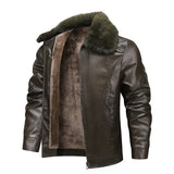 Veste en Cuir Fleece Épais