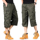 Shorts Cargo en Coton Long