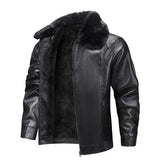 Veste en Cuir Polaire Épais