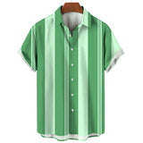 Chemise d'Été à Manches Courtes Rayée