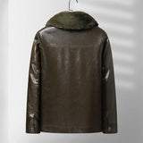 Veste en Cuir Polaire Épais