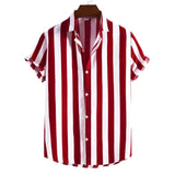 Chemise d'Été à Manches Courtes Rayée