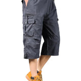 Shorts Cargo en Coton Long