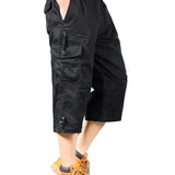 Shorts Cargo en Coton Long