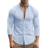 Chemise d'Été Décontractée en Coton-Lin