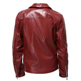 Veste en Cuir Décontractée pour Homme