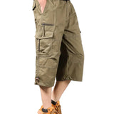 Shorts Cargo en Coton Long