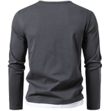 T-shirt à manches longues Alwin Premium en coton peigné