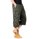 Shorts Cargo en Coton Long