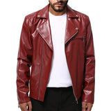 Veste en Cuir Décontractée pour Homme