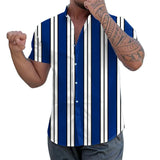 Chemise d'Été à Manches Courtes Rayée