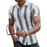 Chemise d'Été à Manches Courtes Rayée