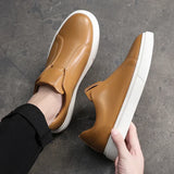Chaussures Décontractées en Cuir Slip-On