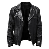 Veste en Cuir Décontractée pour Homme