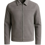 Veste en Suède Grise pour Hommes – Veste Casual Moderne