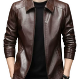 Veste en Cuir Décontractée