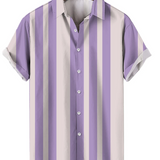 Chemise d'Été à Manches Courtes Rayée