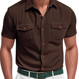Chemise pour Homme en Velours Côtelé Élégant