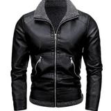 Veste en Cuir Fleece Élégante