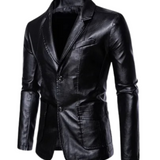 Veste en Cuir Décontractée pour Affaires