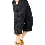 Shorts Cargo en Coton Long