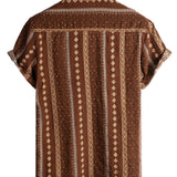 Chemise à Manches Courtes en Coton Hawaïenne pour Homme