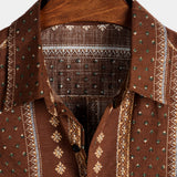 Chemise à Manches Courtes en Coton Hawaïenne pour Homme